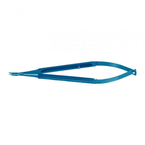 Needle Holder, Curved, Without Lock, Delicate, Titanium